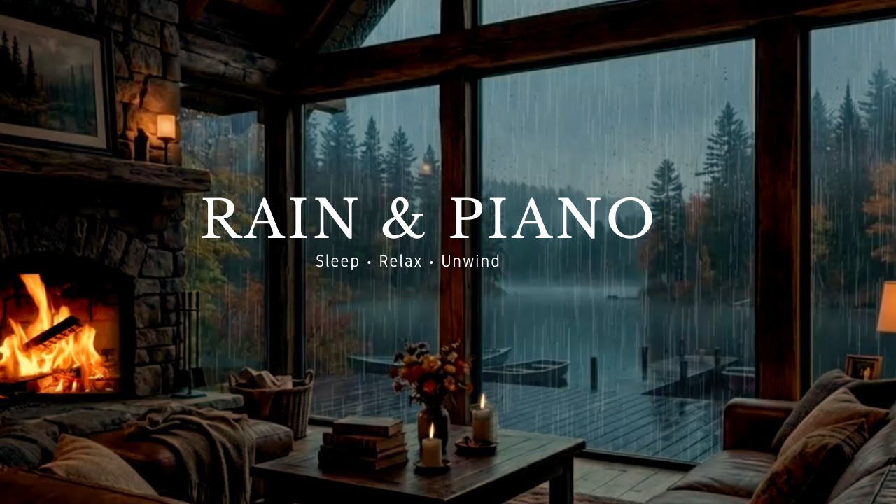 Relaxing Piano & Rain Sounds | Sleep Instantly, Stress & Anxiety Relief