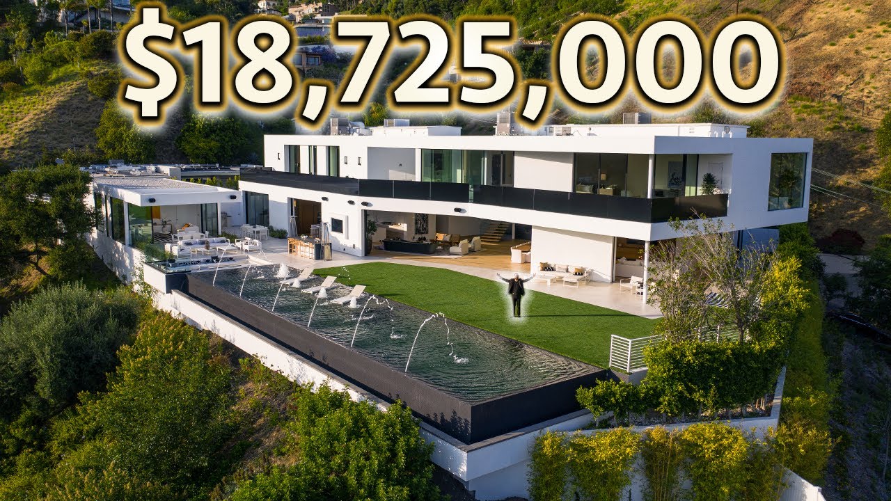 INSIDE a $18,725,000 BEVERLY HILLS MODERN MANSION with City Views!