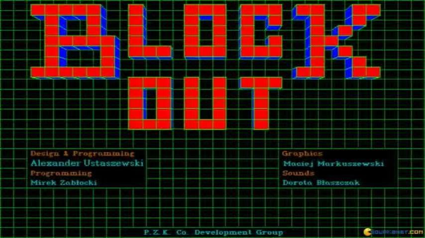 Blockout gameplay (PC Game, 1989)