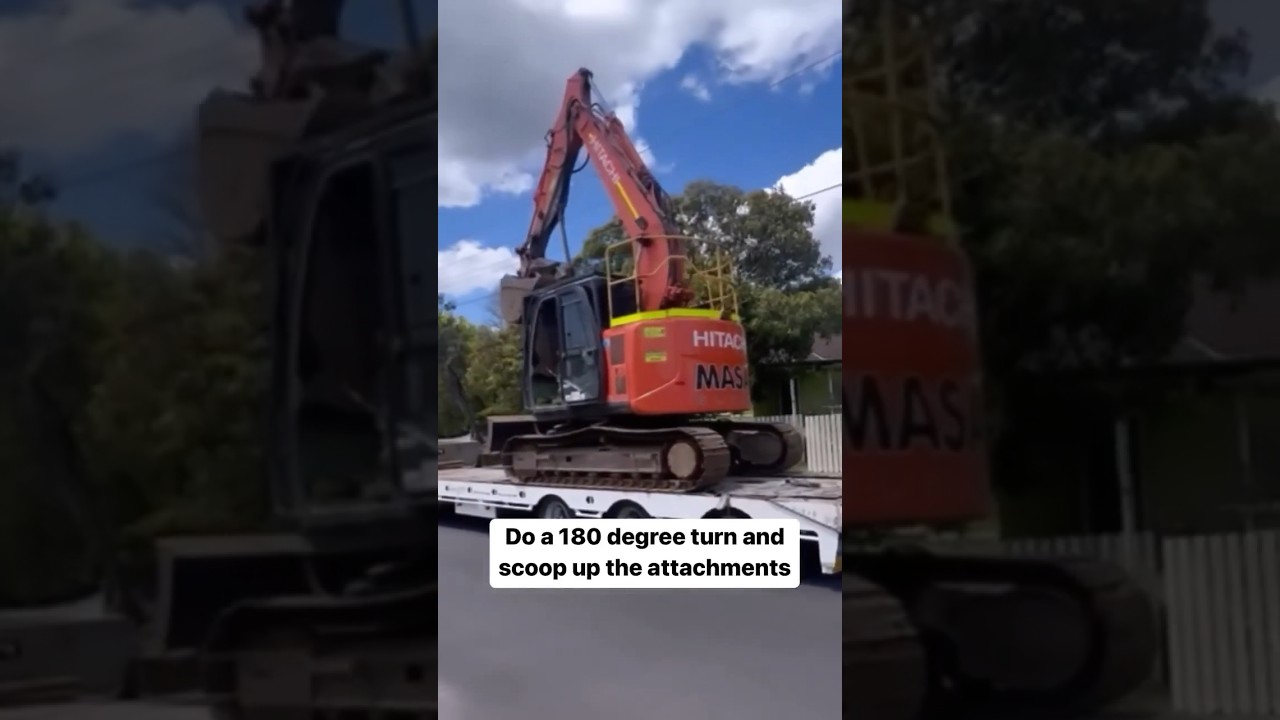 Epic Excavator Unloading for our Home Demolition Project #demolition #excavator  #construction