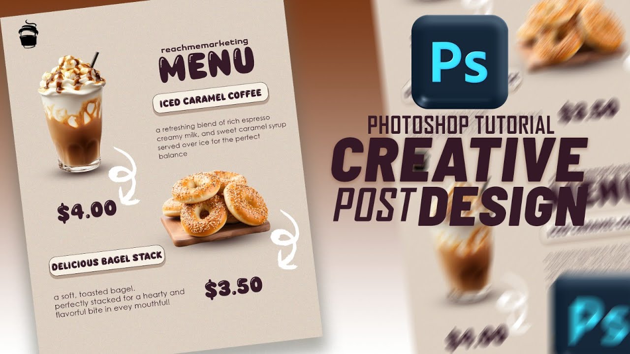 Photoshop Coffee Menu Design | Create a Viral Cafe Menu Poster (Beginner-Friendly Tutorial)