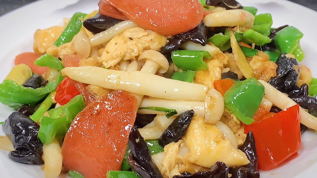 冬天要多吃蔬菜，教你一道簡單的素菜合炒，鮮嫩爽口，營養豐富【一畫美食】#素菜合炒 #素菜 #素菜料理