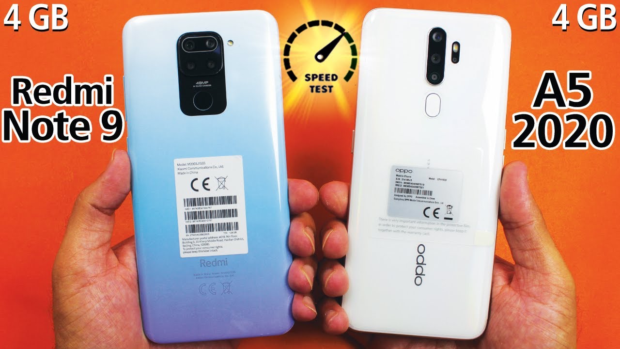 Xiaomi Redmi Note 9 vs Oppo A5 2020 - Speed Test!