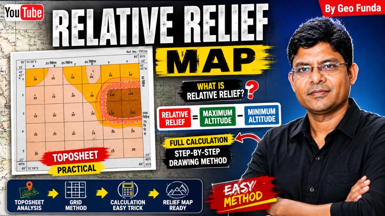 Relative Relief by Smith।। Toposheet Map ।। By Geo Funda