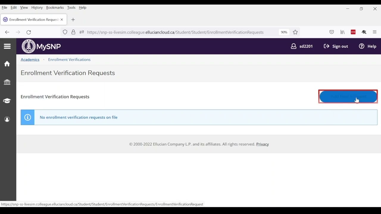 Requesting an Enrollment Letter
