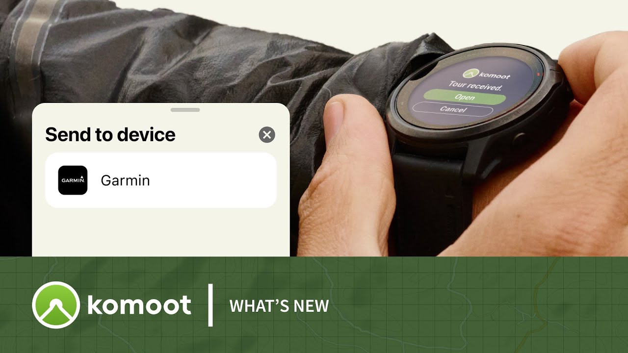 See komoot&rsquo;s Send to Device feature for Garmin devices in action | What's New