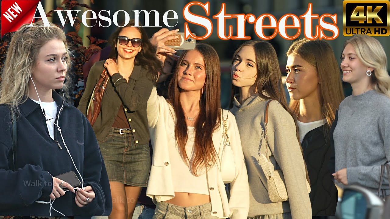 💓4K Amazing stylish girls and young men in the very center of Moscow 2025🔥