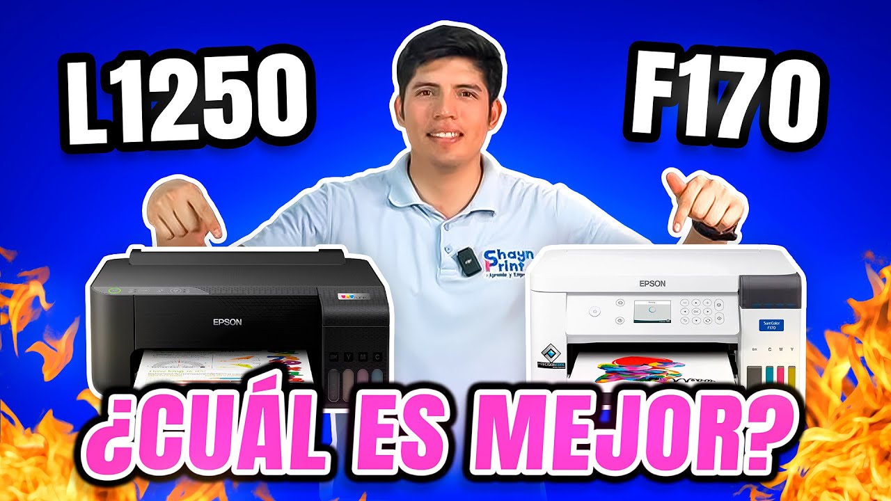 Epson L1250 vs Epson F170 | ¿Cuál es la Mejor para Sublimación en 2025?