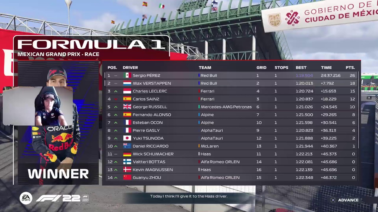 F1 22 Mexican GP