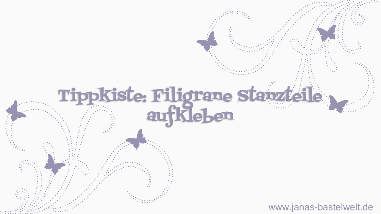 Tippkiste: Filigrane Stanzteile aufkleben