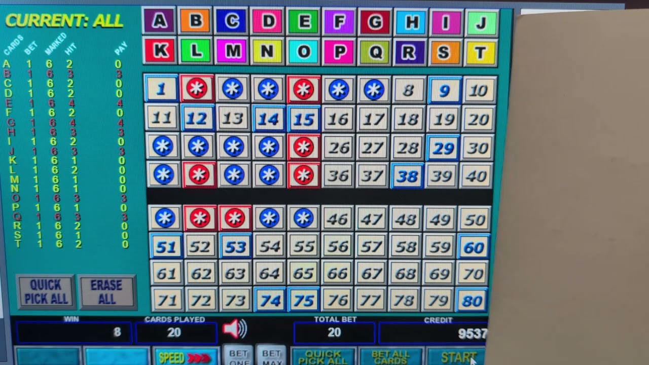 Multi-Card Keno 4-Spot Anchor - Simulation (Study Hall)