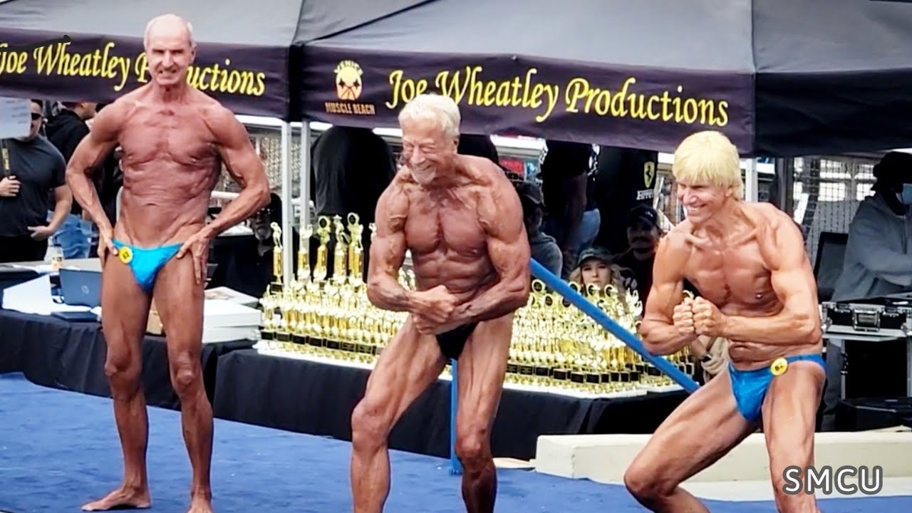 70 Year Old Bodybuilders Pose at Muscle Beach Championships