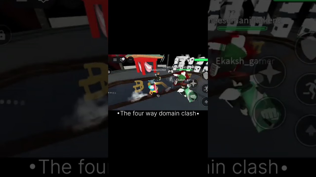 4 way domain clash in jjs #gojovssukuna #roblox #jjkgame #edit #jjs #jjkgame