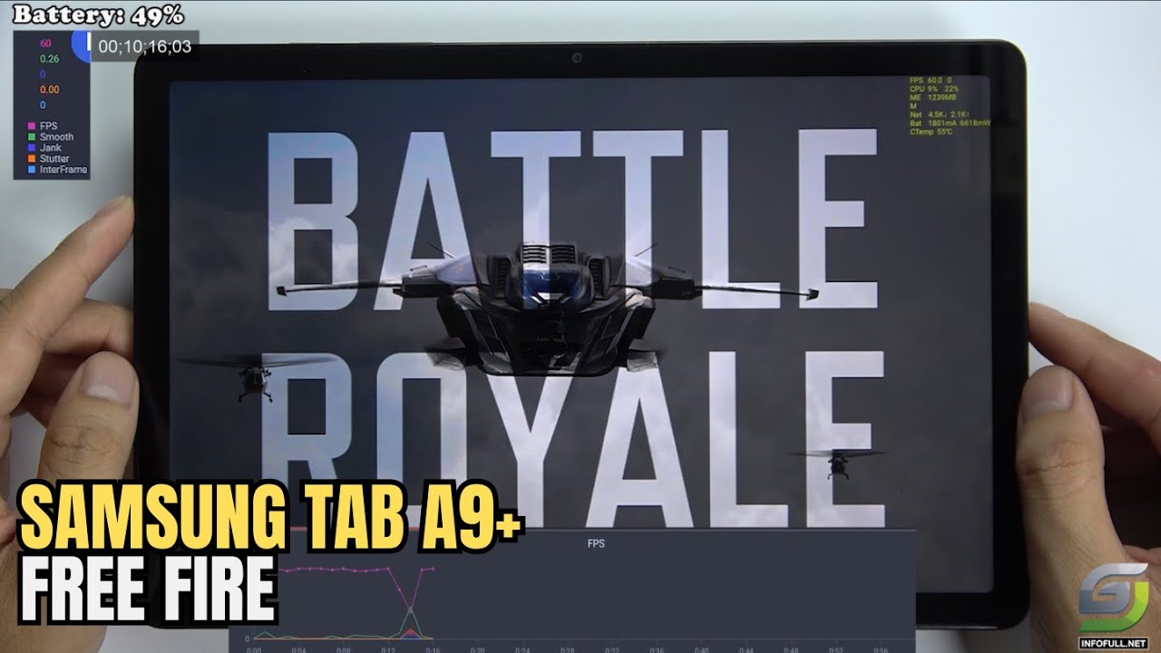 Samsung Tab A9 Plus test game Call of Duty Mobile CODM