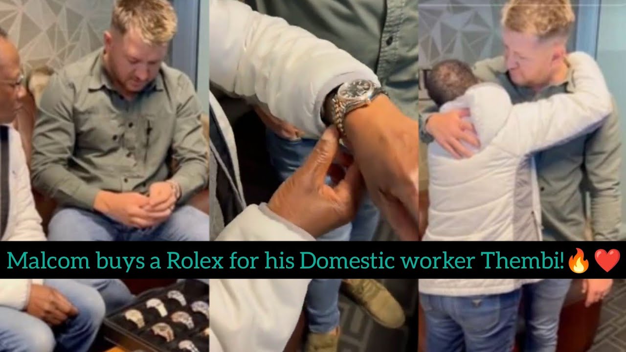 Video: Tik Toker Malcom Wentzel gifts his domestic worker Thembi with a Rolex Watch🔥🔥