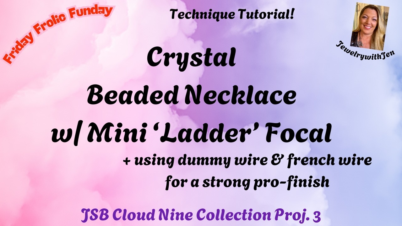 Crystal Beaded Necklace w/Ladder Focal I TUTORIAL #jewelrytutorial #necklacedesign #beadingtutorial