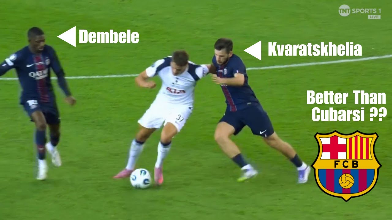 Micky Van De Ven Great Defending At Uefa Super Cup VS PSG - Barcelona Defender Target