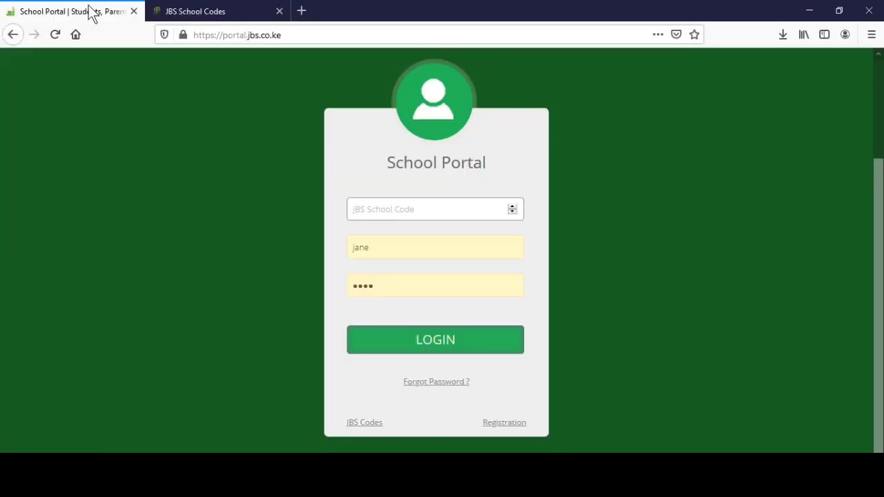 JBS | Check School Codes | JBS Web Portal