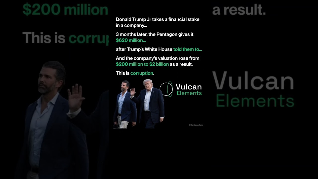 Donald Trump Jr. Investment & Pentagon Contract Spark Ethics Debate