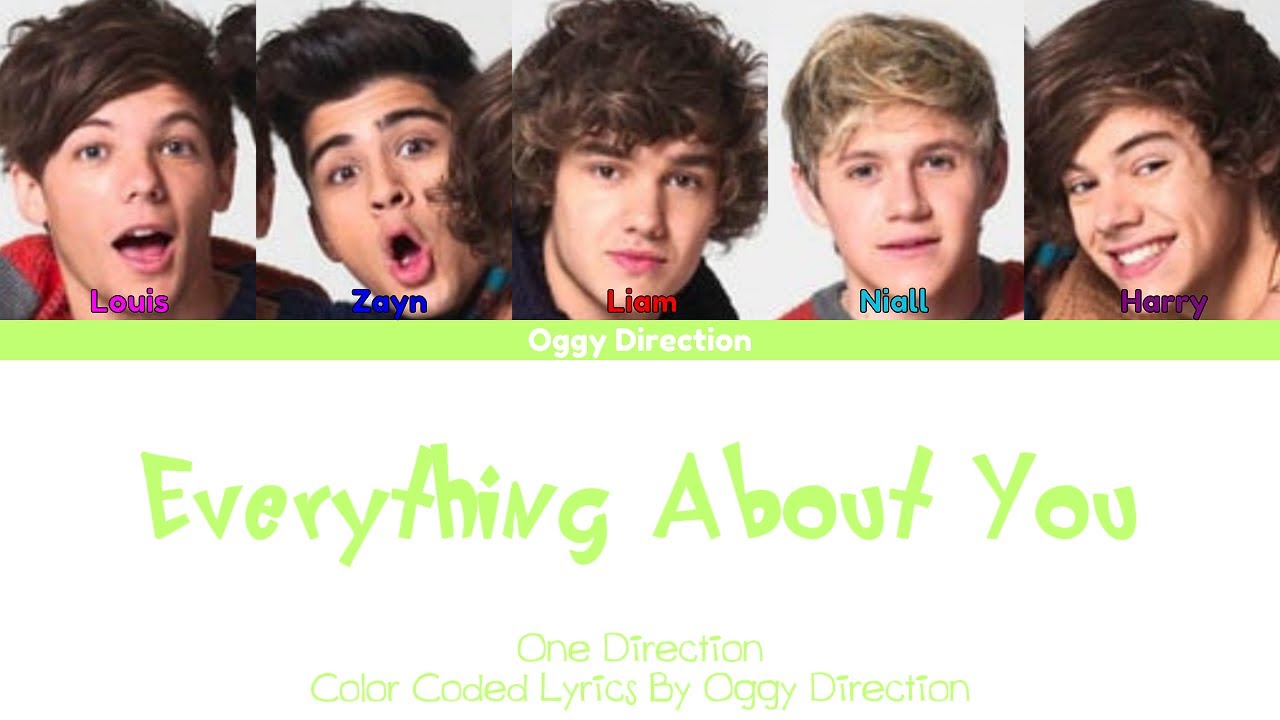 One Direction - Everything About You (New Color Coded Lyrics 2024)