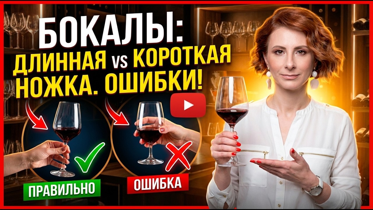 Длинная ножка vs короткая: как держать бокалы без ошибок