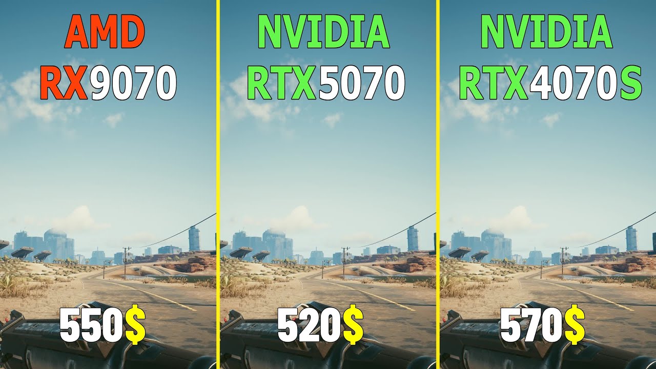 Test RX 9070 vs RTX 5070 vs RTX 4070 SUPER Test in 10 GAMES Native - RT - DLSS/FSR