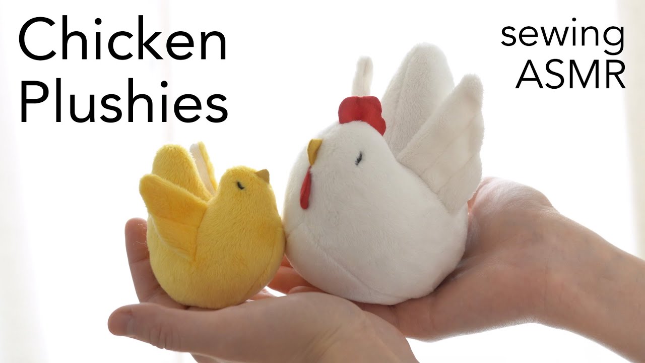 Stuffed Chicken Toy: Relaxing Sewing ASMR Experience
