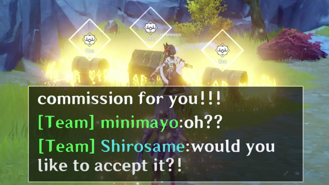 I Put A Commission For These Players And Reward Them With Chests In Genshin Impact Co-op