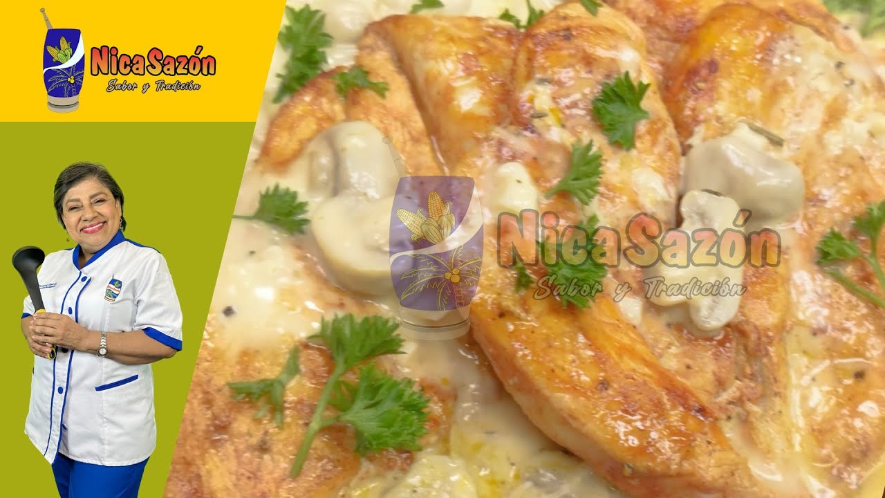 María Esther López | Pollo en salsa de hongos
