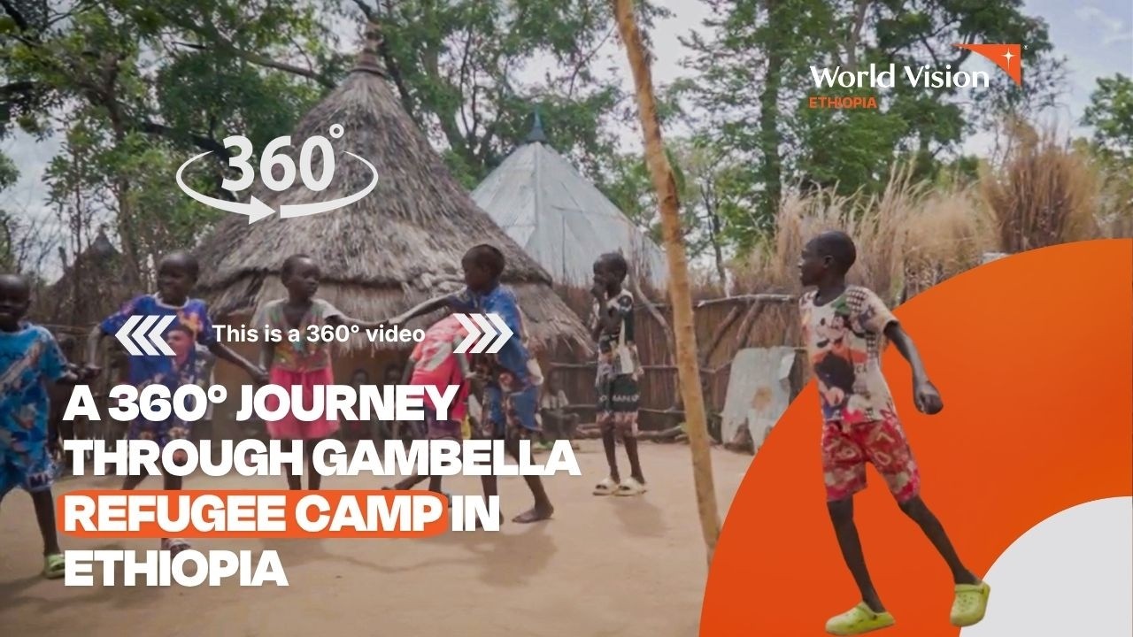 Join us for a 360&deg; walkthrough through Gambella Refugee Camp in Ethiopia