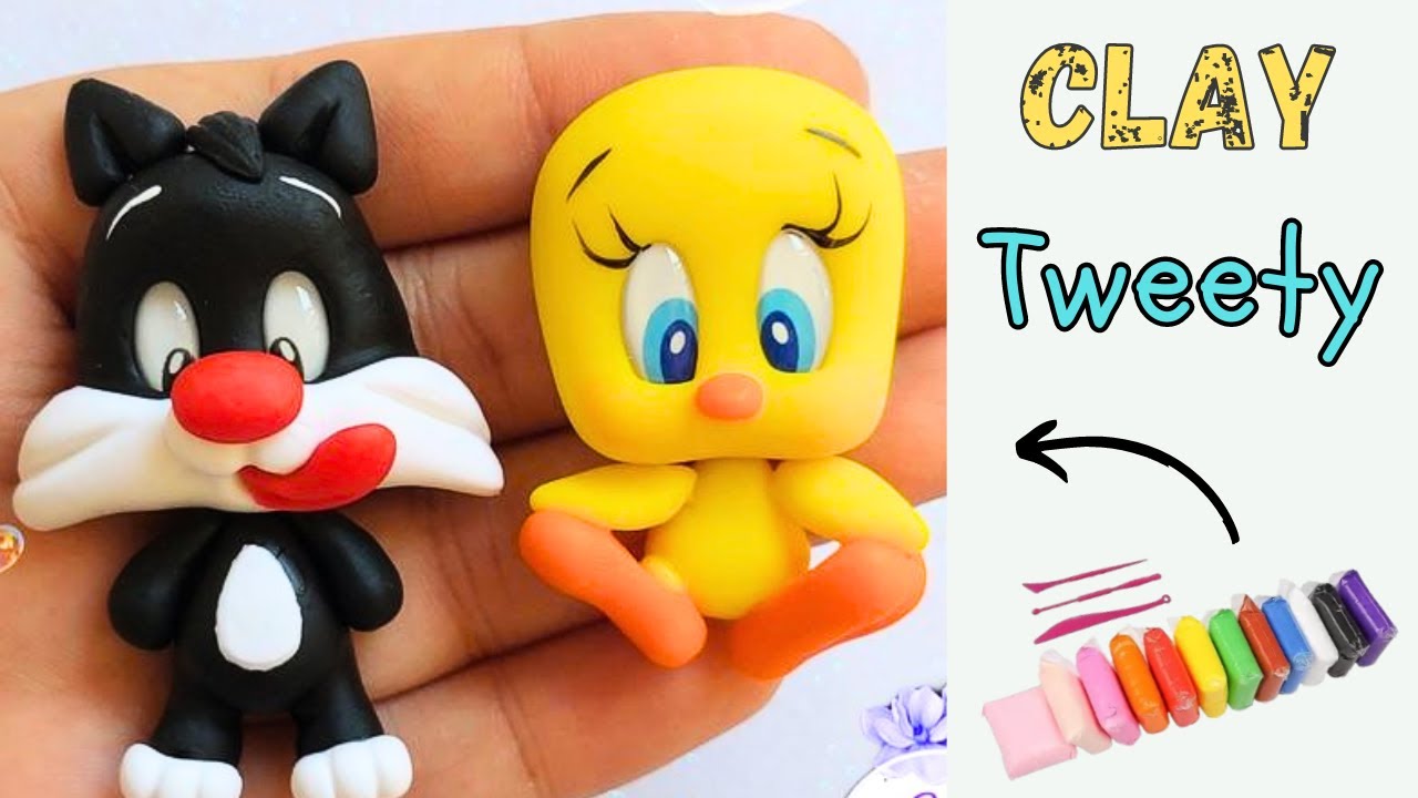 DIY Tweety with Clay |No Bake| How to make Tweety Bird with Air Dry Clay Part 1