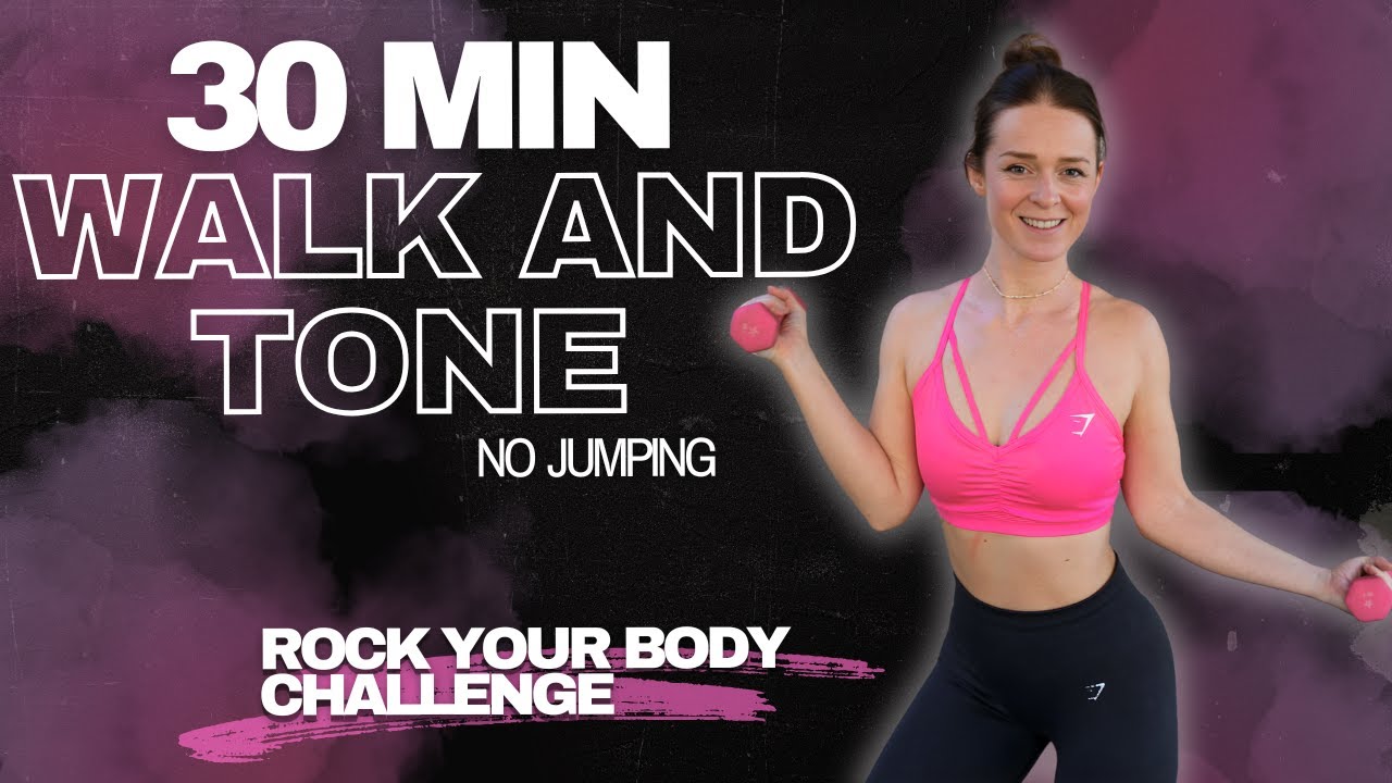 DAY ELEVEN - 30 MIN WALK & TONE | Fat Burning Indoor Walk | 5000 Steps, Super Fun, No Repeat