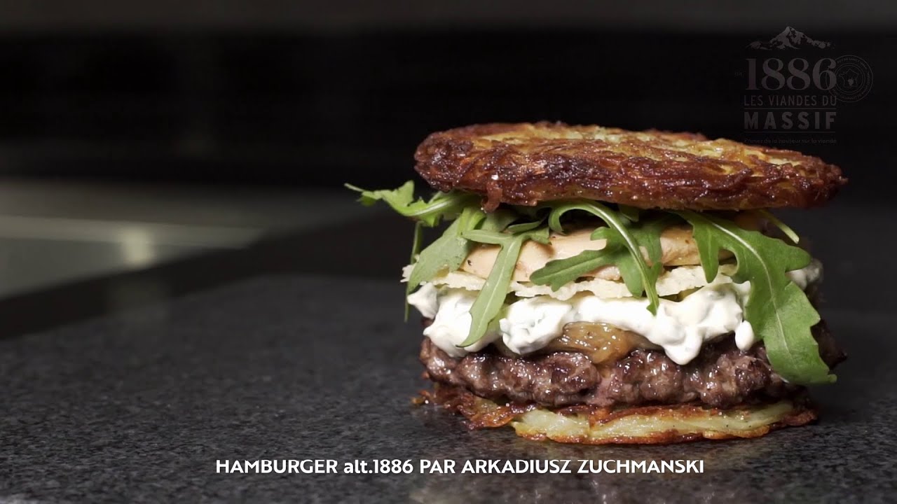 Les recettes alt.1886 -  Burger pommes paillasson, oignons confits, foie gras d'Arkadiusz Zuchmanski