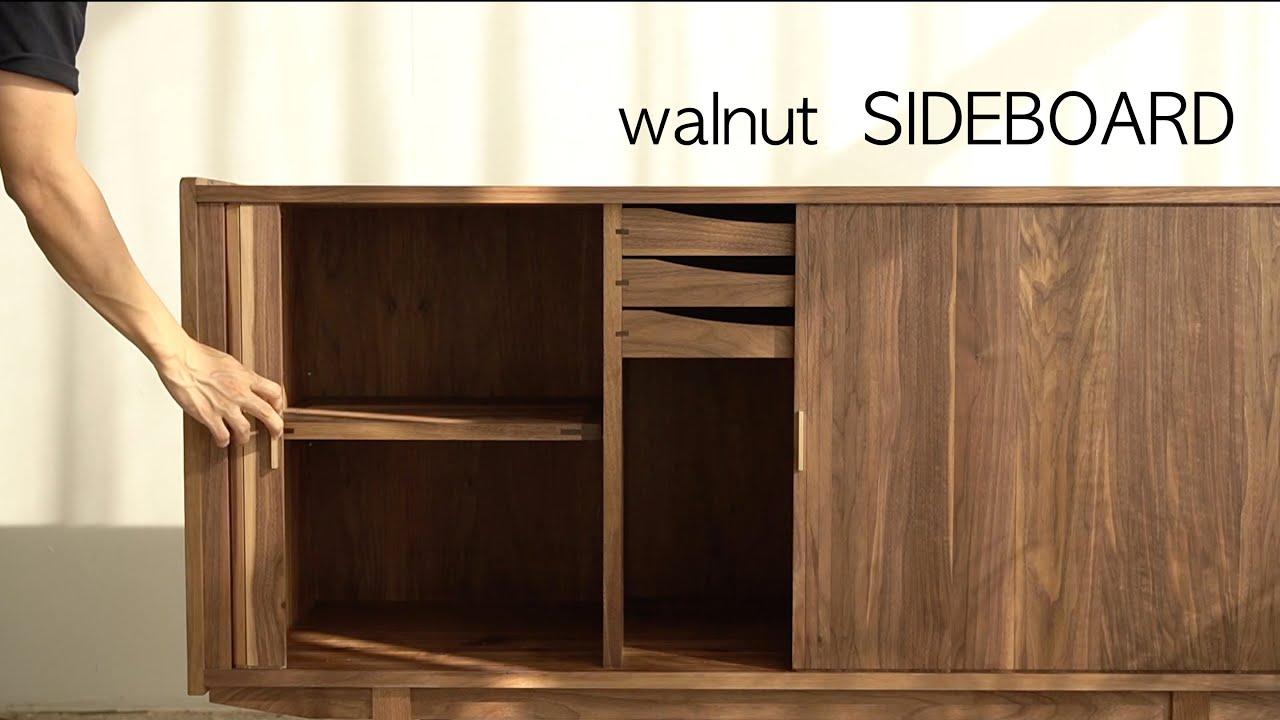 Ordinary Project furniture_making walnut sideboard with tambour door | 원목수납장 만들기