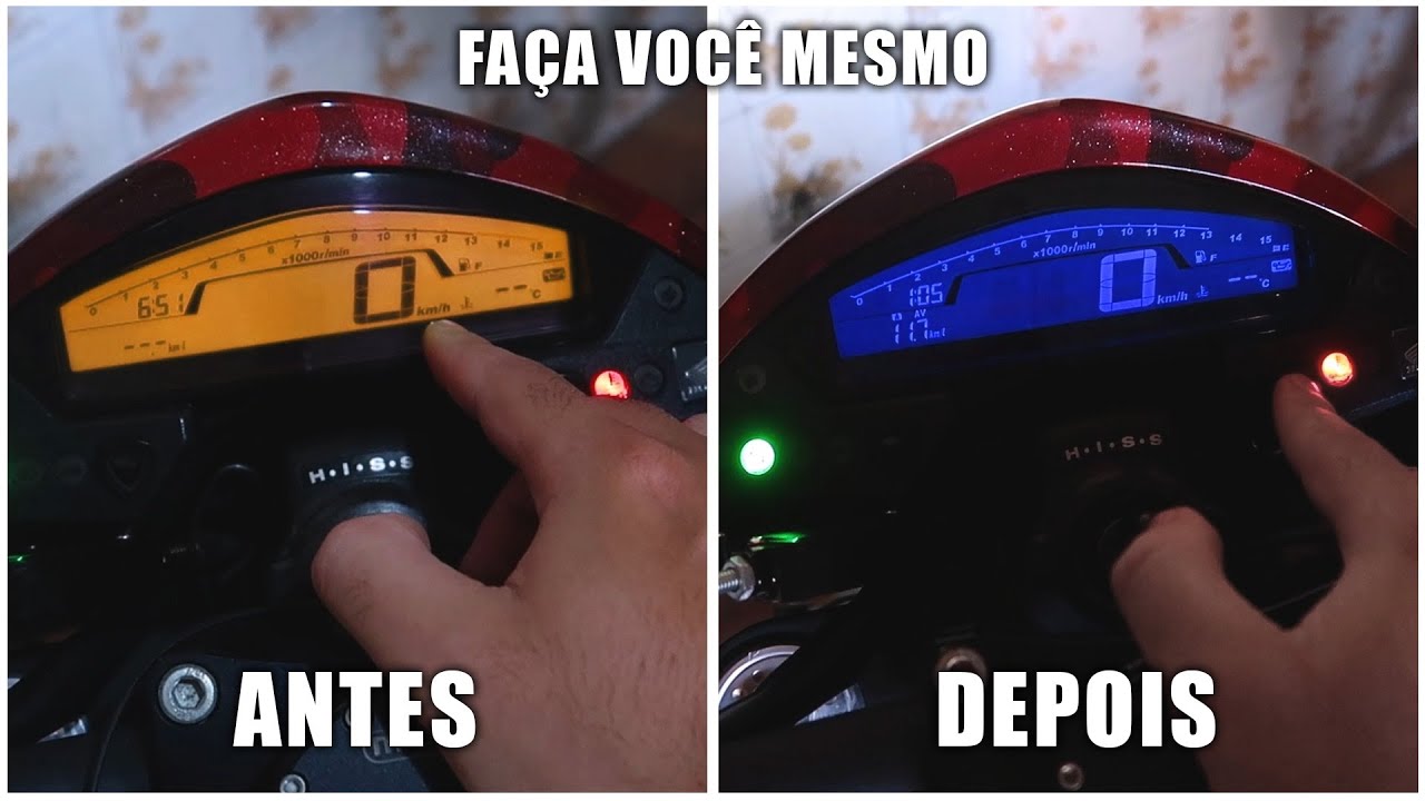 COMO MUDAR A COR DO PAINEL E DEIXAR BLACKOUT NA HORNET 600CC