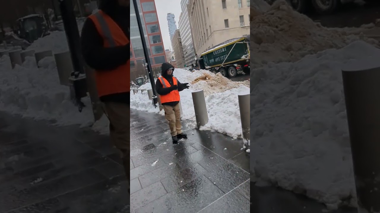 World Trade Center NYC 🗽 next morning 🌄 after snow storm