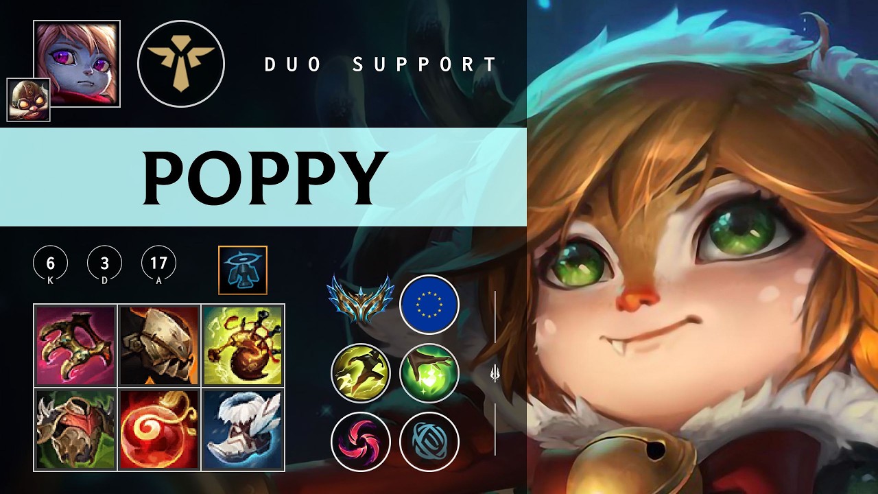 Poppy Support vs Rakan - EUW Challenger Patch 26.03
