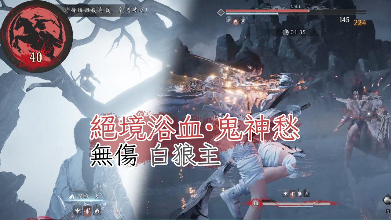 絕境浴血-白狼主無傷之戰 × 無名萬劍歸宗——高難度挑戰你的反應極限！|Wolf Maiden No Damage Boss Fight-Where Winds Meet #燕雲十六聲