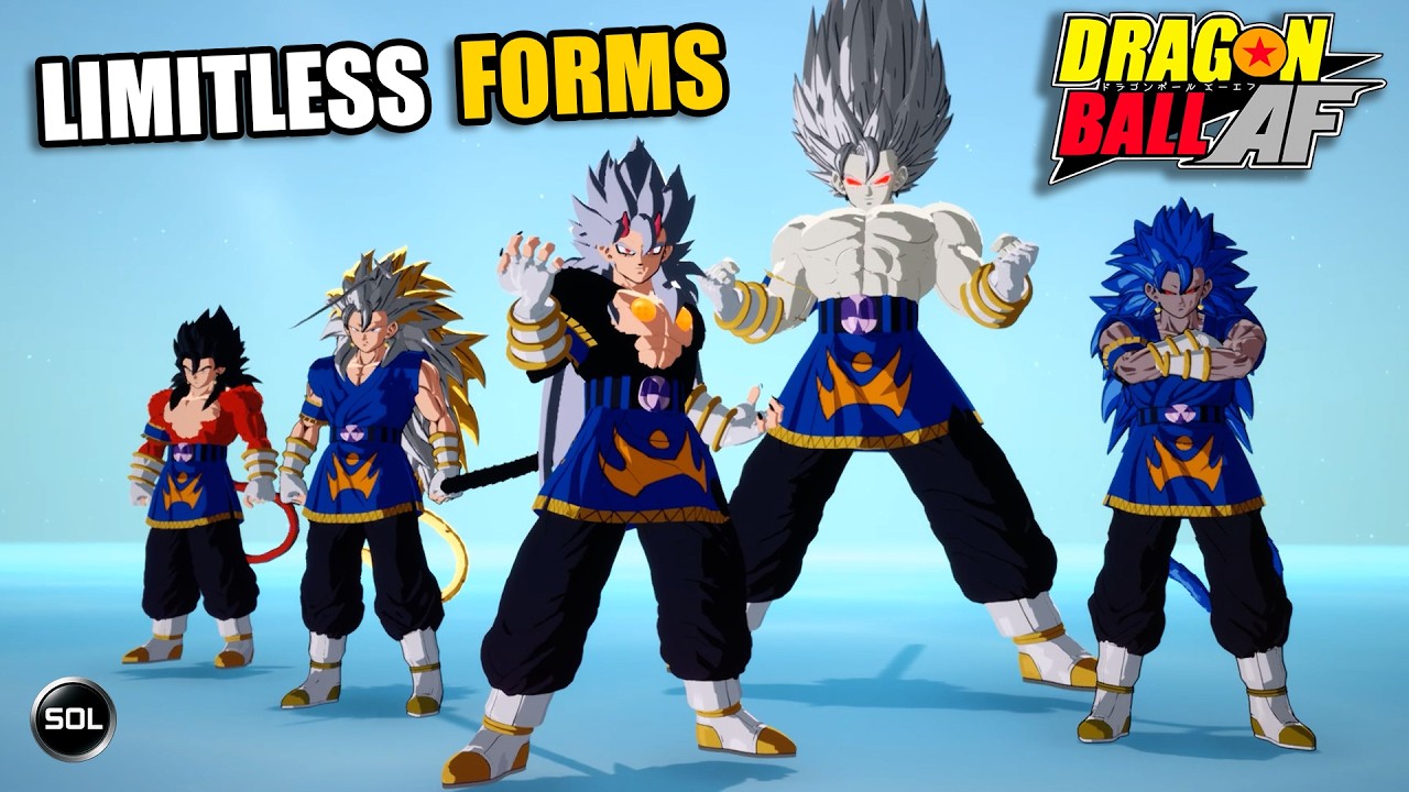 Vegito AF All 13 Transformations & Skills - Dragon Ball After Future