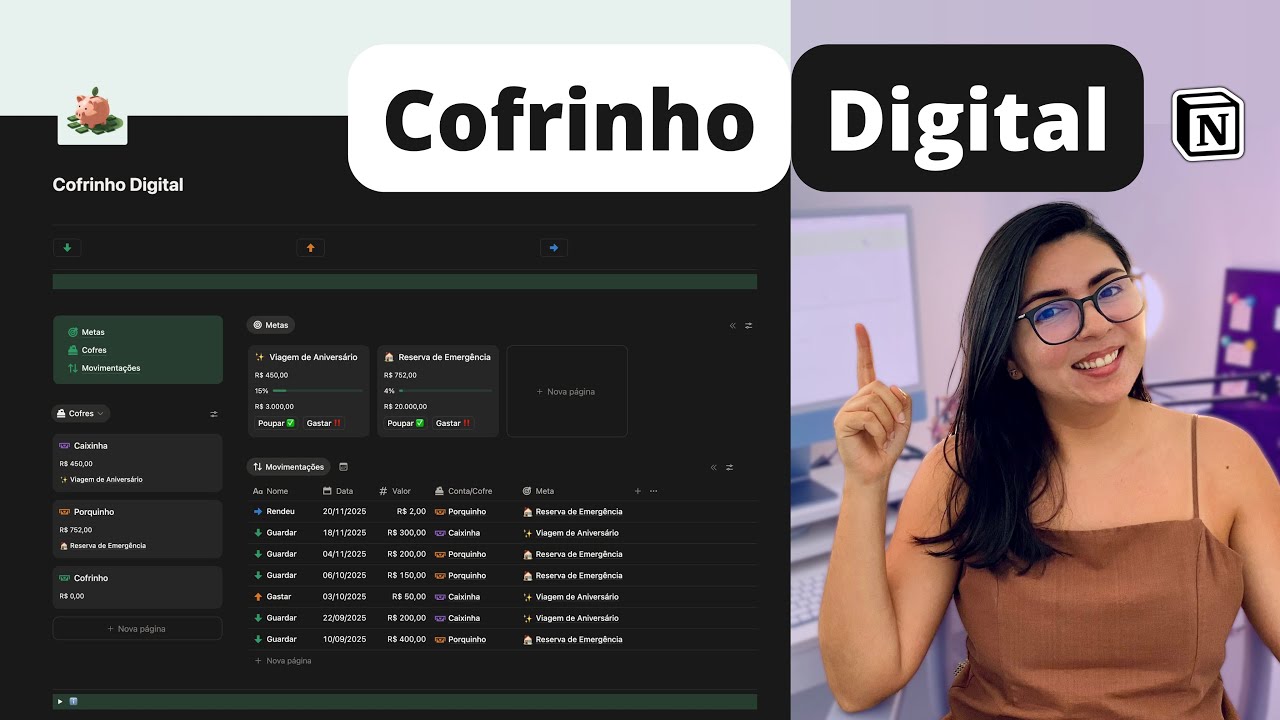 Como Organizar Metas Financeiras no Notion
