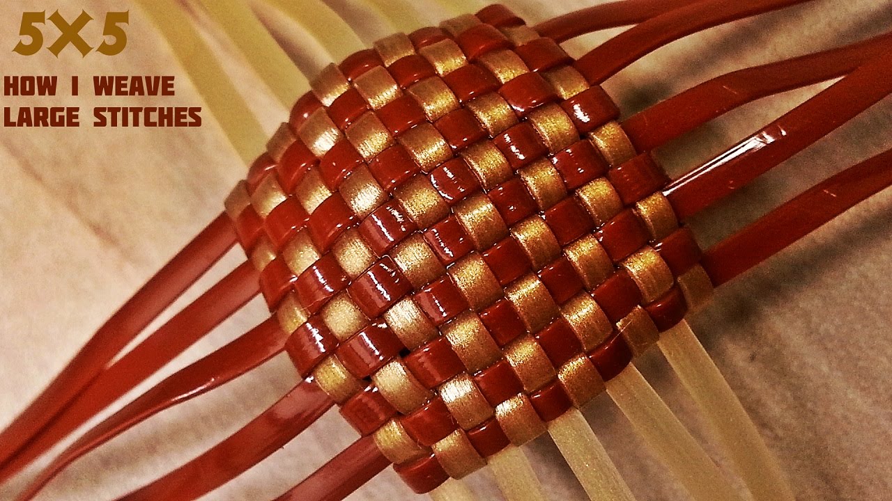 How I Weave Large Lanyard Stitches (My Trick for Both Sides) --Continuing a 5x5 Example