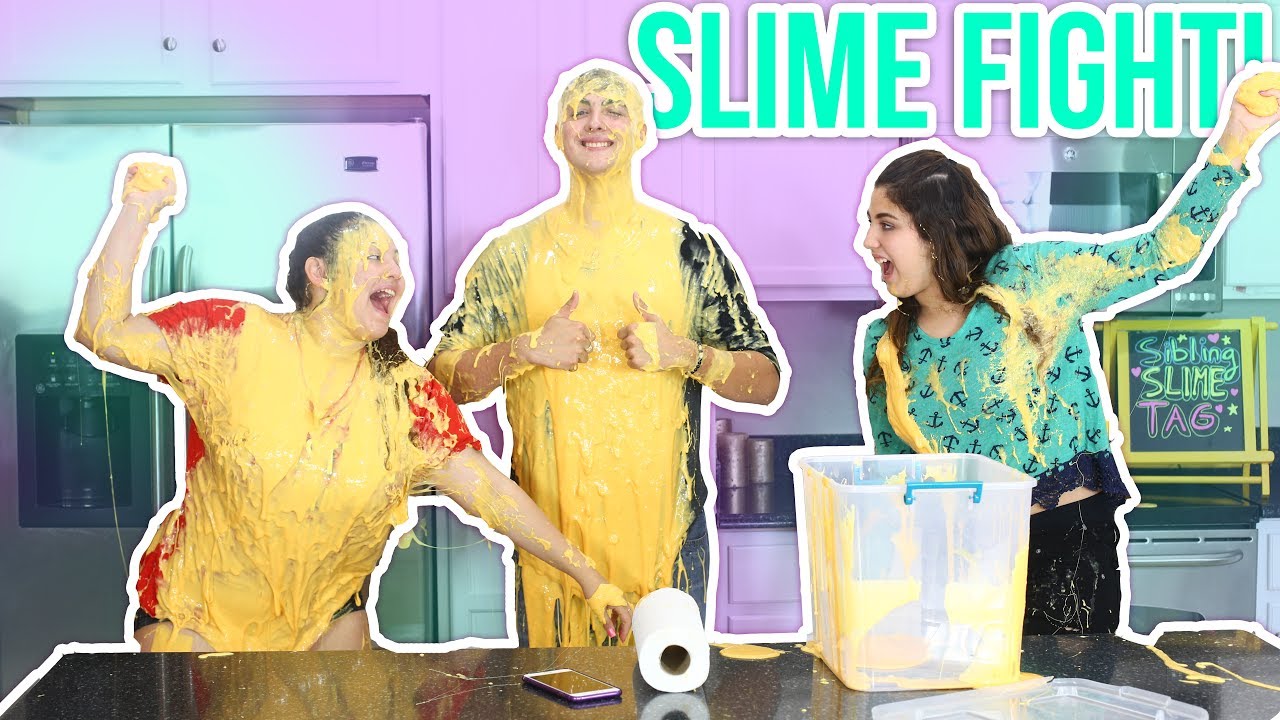 SIBLING SLIME TAG + SLIME FIGHT + SLIME DUMPING| Just Ameerah