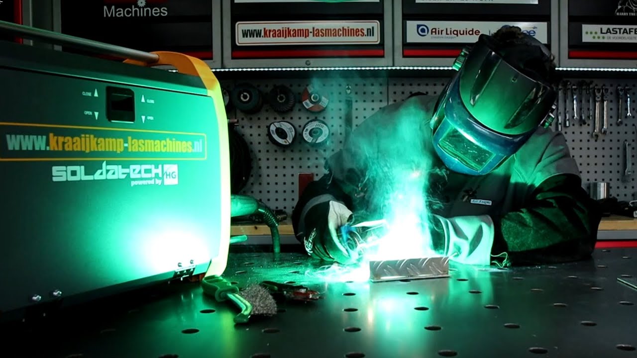 Met de Soldatech mig 200 Aluminium Mig lassen hoe doet hij dat.