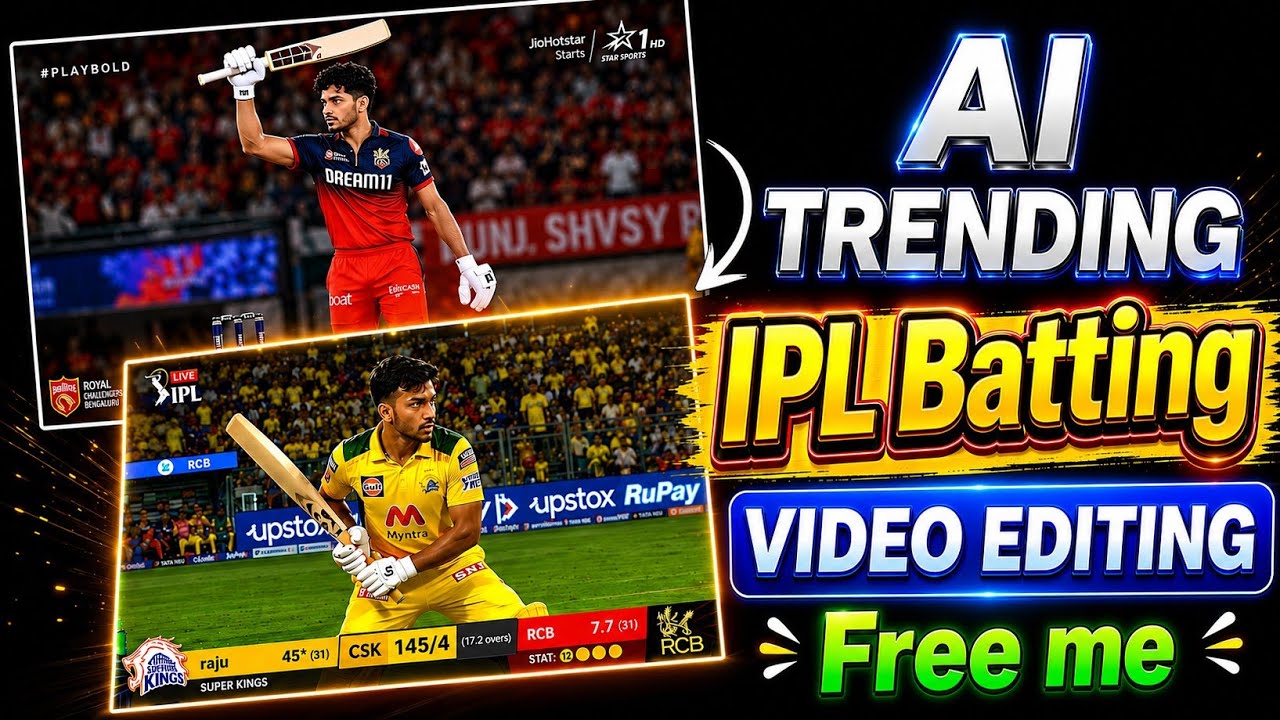 Viral Ai IPL Batting Video Kaise Banaye | how to make ai ipl batting video | ai video kaise banaye 