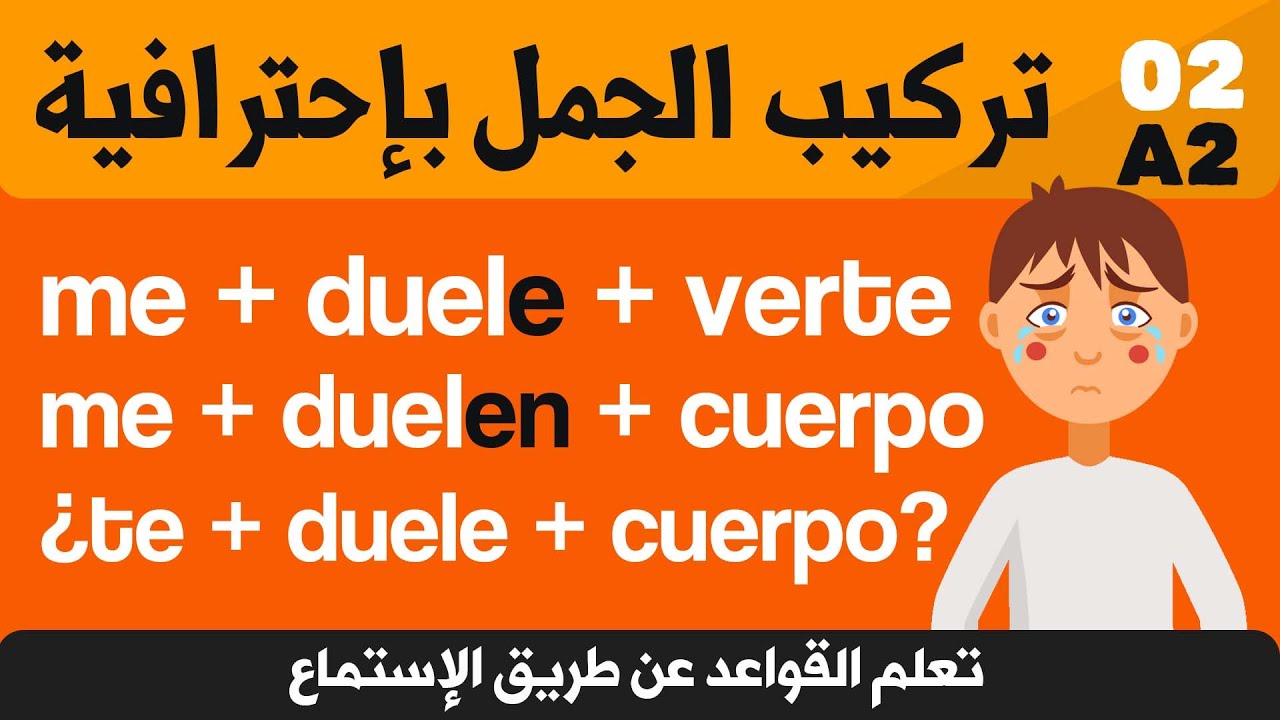 تعلم اللغة الإسبانية : تركيب الجمل بإحترافية  عن طريق الإستماع فقط | ماذا يؤلمك؟
