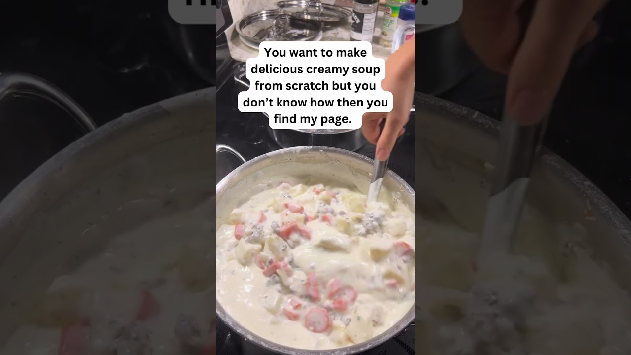 Potato Creamy Soup. #creamysoup #souprecipe #homemadesoup #food #foodie #foodlover #foodshorts