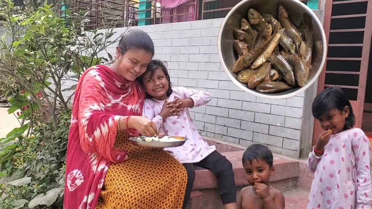 আজ এতো গুলো দেশি কই মাছ কোথায় থেকে পেলাম/সেই কই মাছ ভাজি আর আম দিয়ে তরকারি।Village Vloger Nopur.