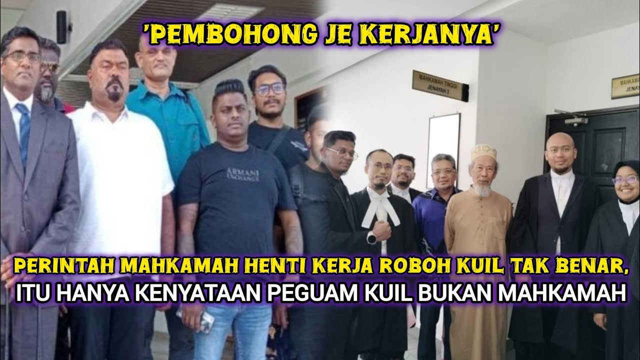 PEGUAM YAYASAN KUBRA NAFI MAHKAMAH ARAH HENTI SEMENTARA KERJA ROBOH KUIL