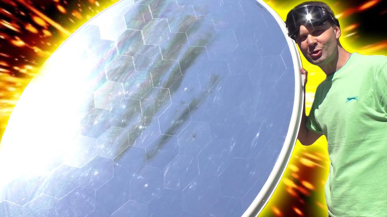 💥 МОЩНЫЙ СОЛНЕЧНЫЙ КОНЦЕНТРАТОР 2000°С  из большой спутниковой тарелки  Игорь Белецкий