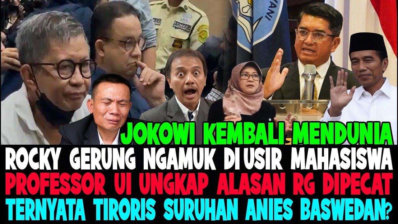 JOKOWI MAKIN MENDUNIA..!! ROCKY GERUNG NGAMUK DIUSIR MAHASISWA 😱 ALASAN ROCKY DIPECAT DARI UI 😱
